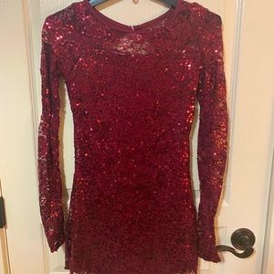 Sparkly Maroon Figure Skating/Dance Dress